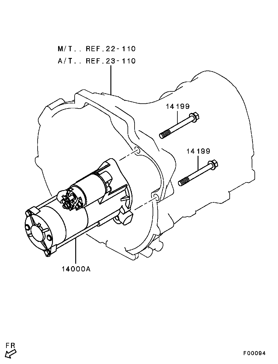 Mitsubishi 1810A050 - Starter aaoparts.ro