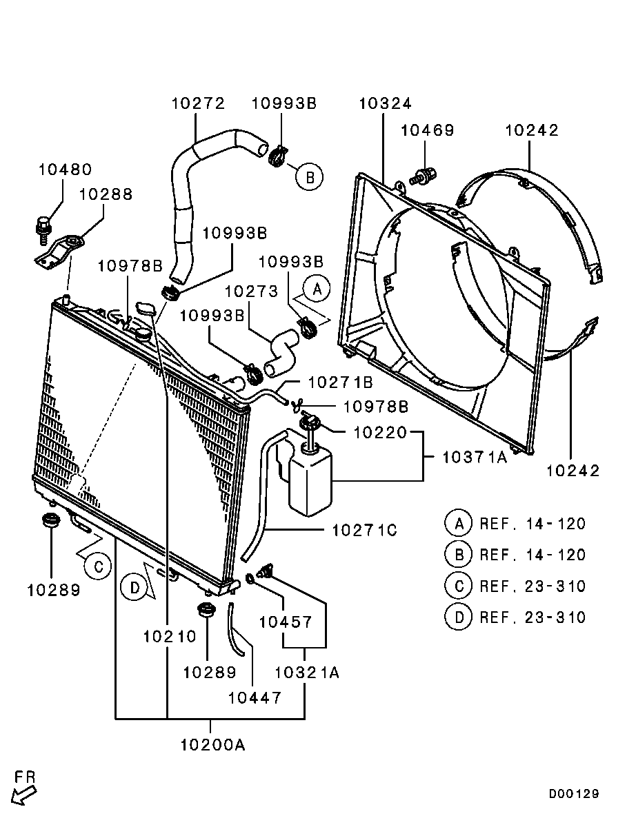 Mitsubishi MR968532 - Buson,radiator aaoparts.ro