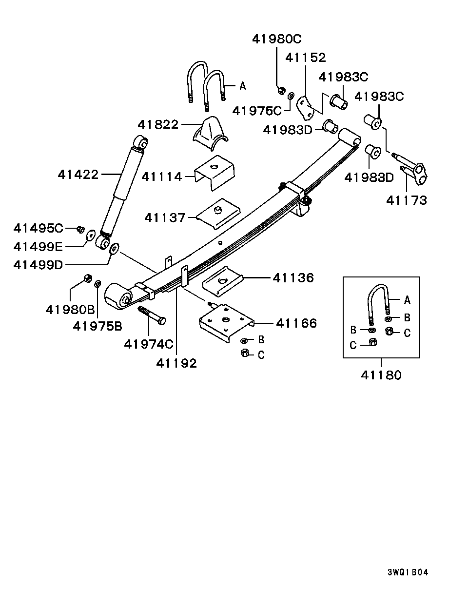 Mitsubishi MR151565 - Amortizor aaoparts.ro