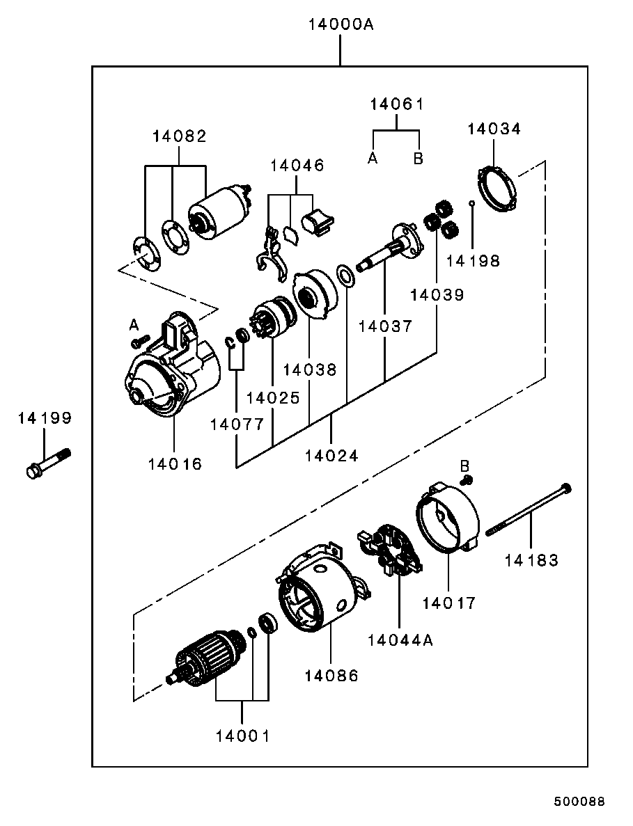 Mitsubishi MD 344182 - Starter aaoparts.ro