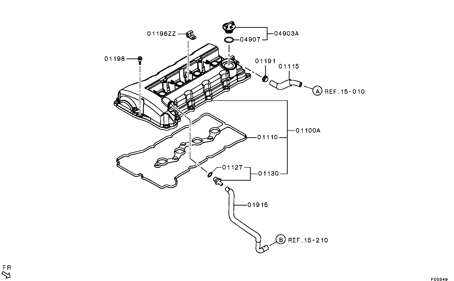 Mitsubishi 1035A583 - Garnitura, capac supape aaoparts.ro