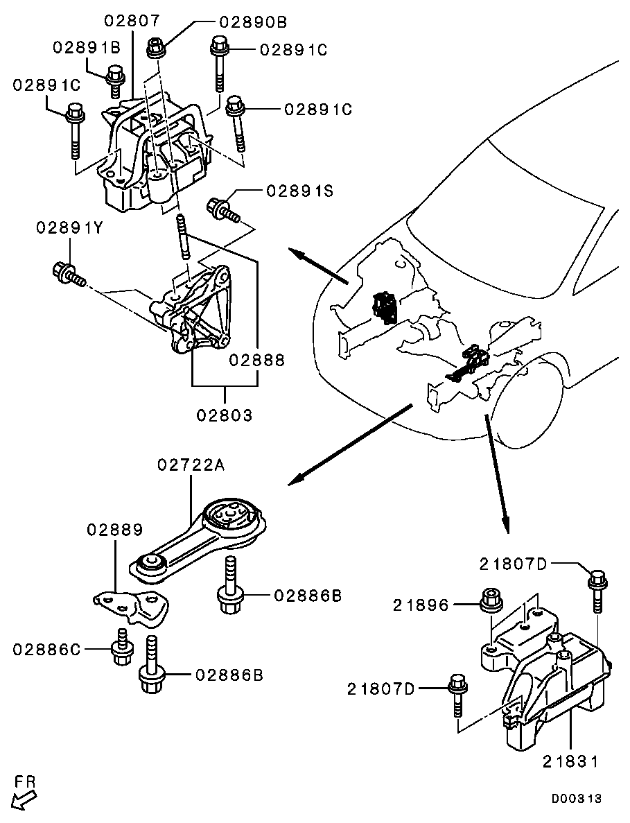 Febest MM-GF2FR - Suport motor aaoparts.ro