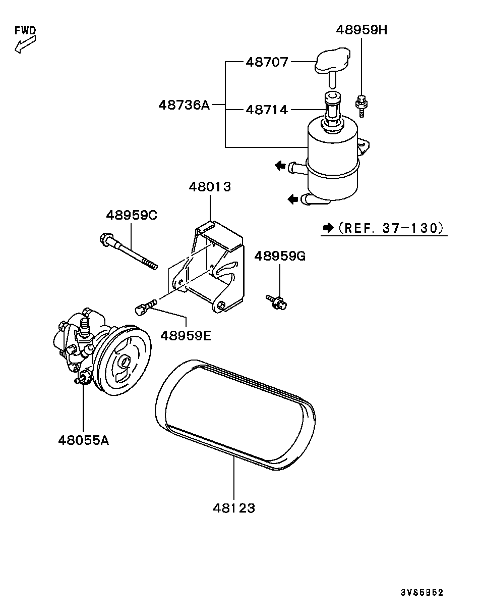 Mitsubishi MD192809 - Curea transmisie cu caneluri aaoparts.ro