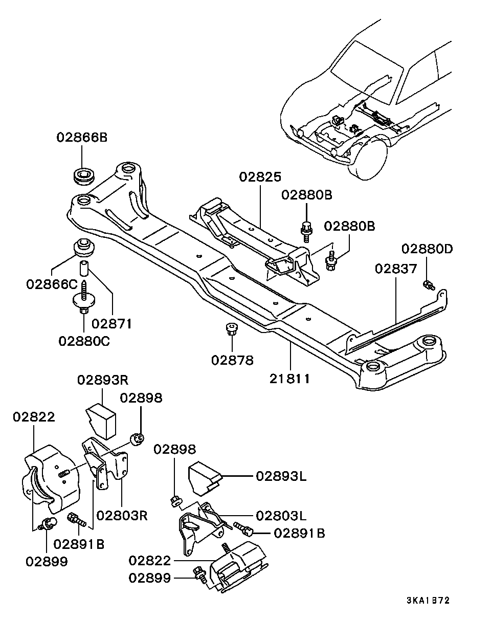 Mitsubishi MR132702 - Cuzinet, stabilizator aaoparts.ro