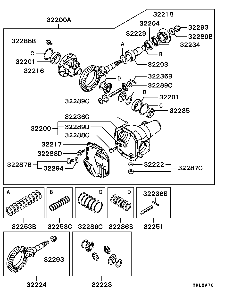 Mitsubishi MR470683 - Lagar intermediar, ax cardanic aaoparts.ro