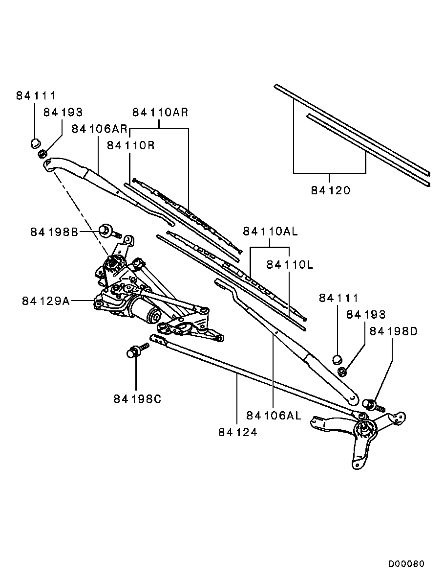 Mitsubishi MN182389 - Lamela stergator aaoparts.ro