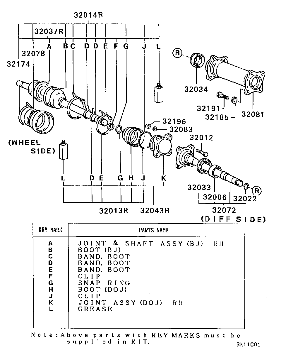 Mitsubishi MB526276 - Burduf cauciuc, articulatie planetara aaoparts.ro
