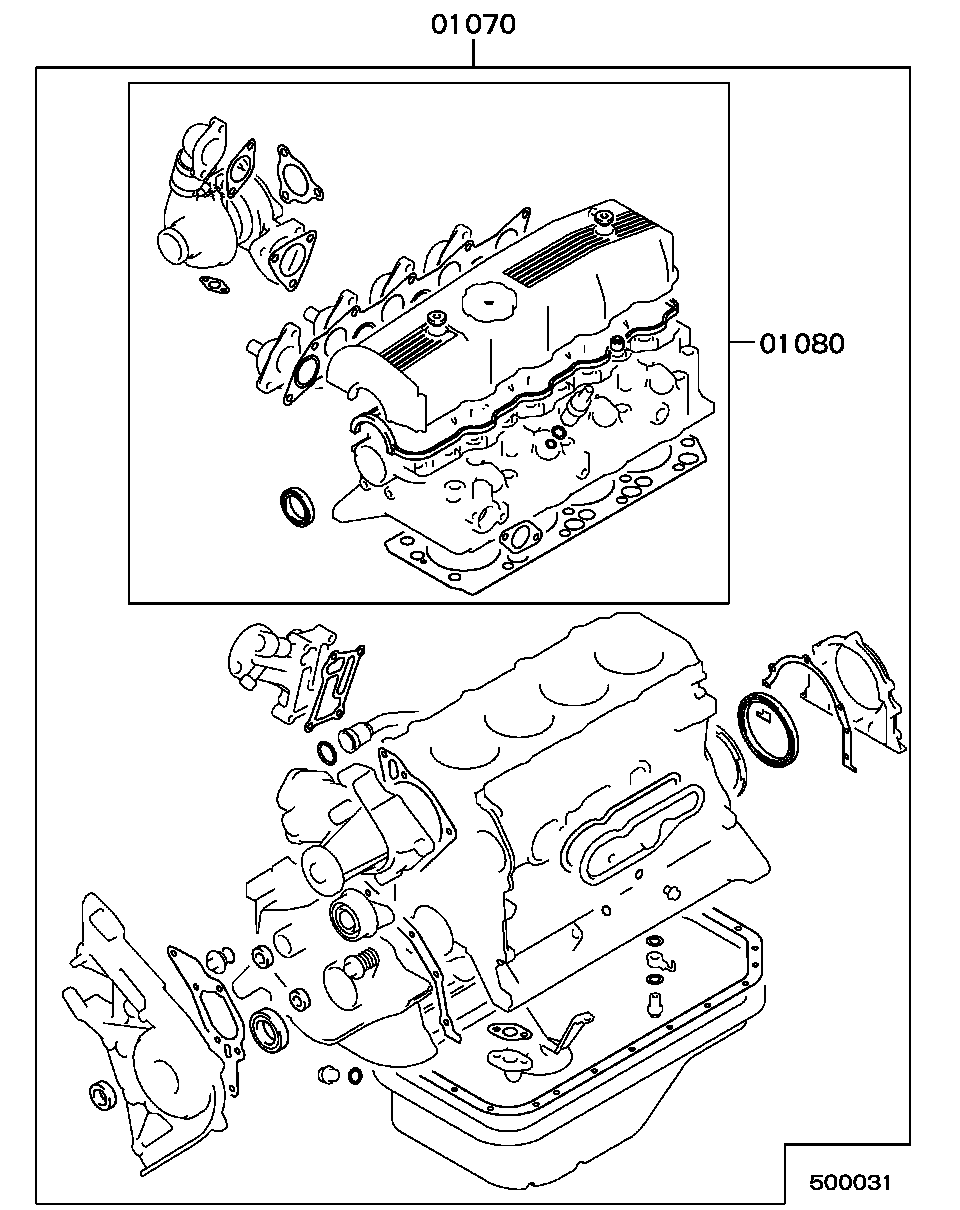 Ashika 49-05-537 - Set garnituri complet, motor aaoparts.ro