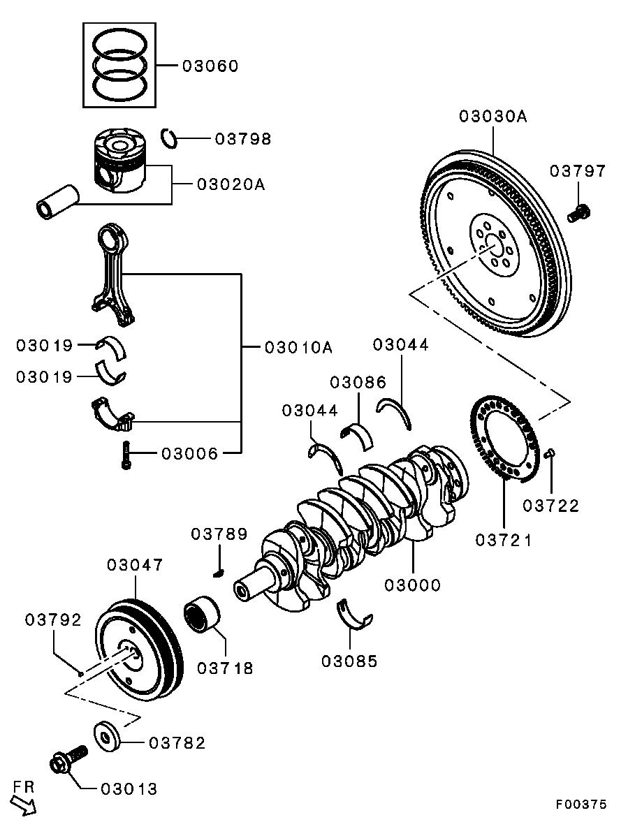 Mitsubishi 1120A202 - Volanta aaoparts.ro