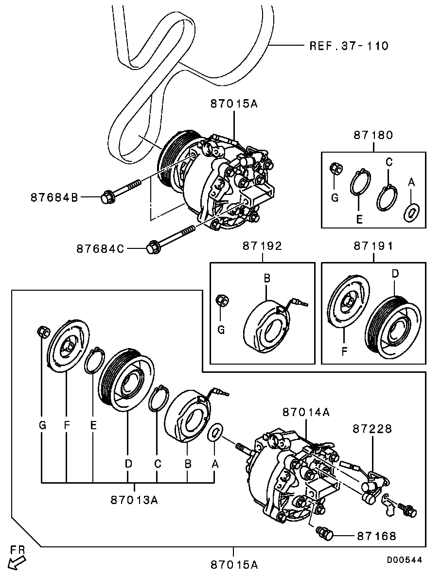 Mitsubishi 7813A411 - Compresor, climatizare aaoparts.ro