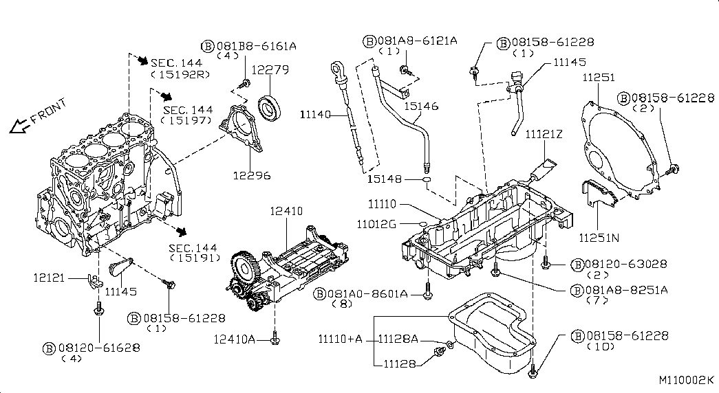 NISSAN 12279-AD200 - Simering, arbore cotit aaoparts.ro