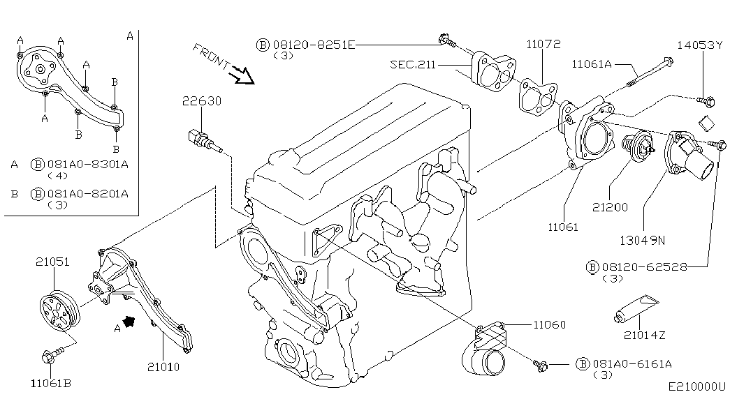 NISSAN 21200-9F500 - Termostat,lichid racire aaoparts.ro