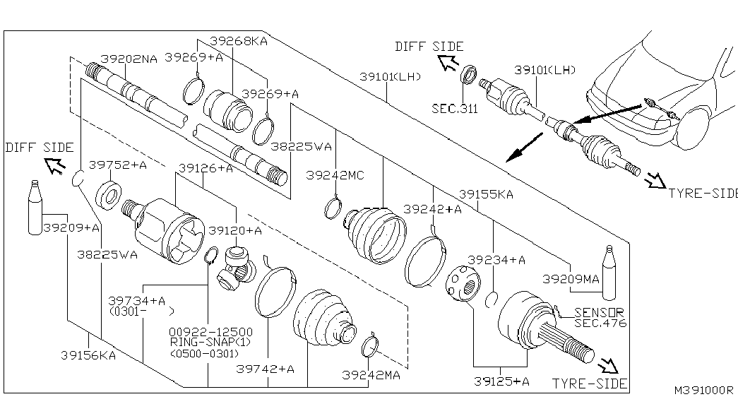 NISSAN 39242-5V010 - Colier de fixare aaoparts.ro