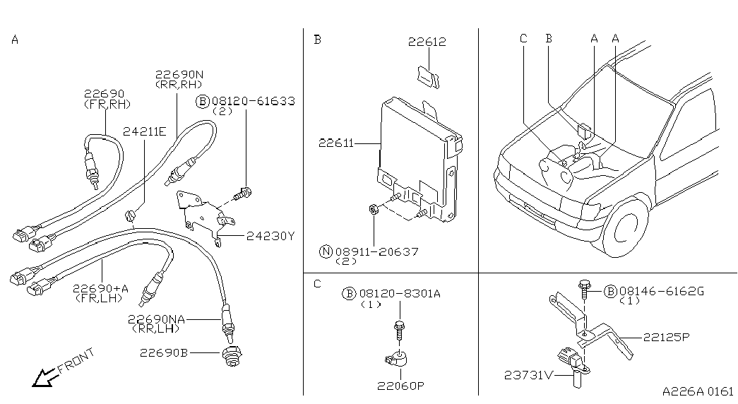 NISSAN 226A10W000 - Sonda Lambda aaoparts.ro