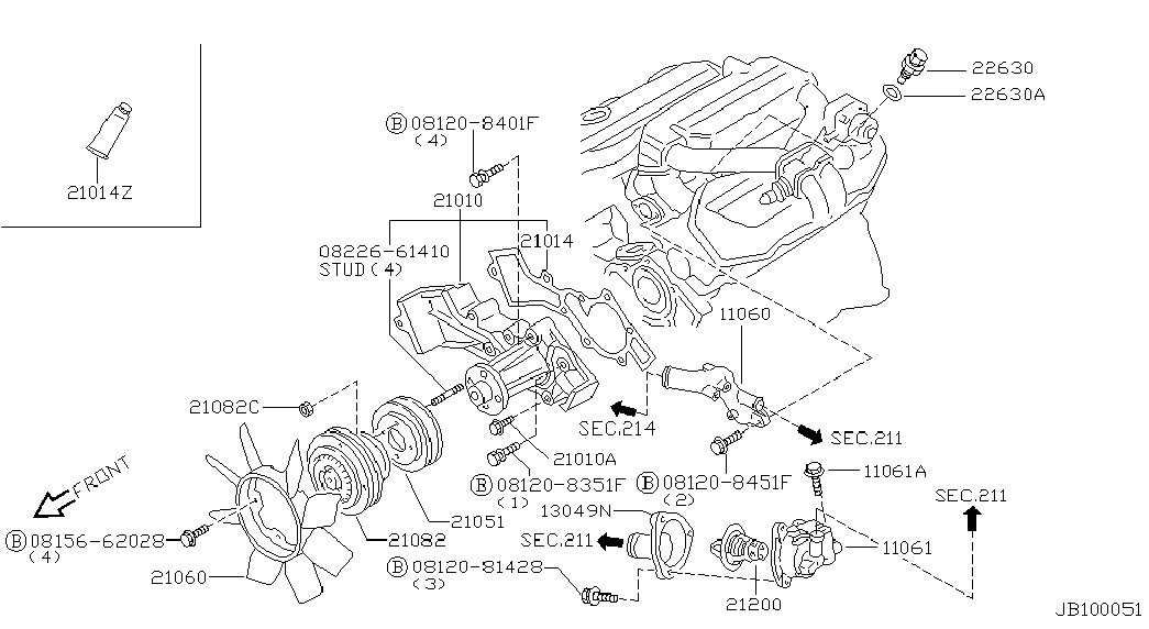 NISSAN 22630-44B10 - Senzor,temperatura lichid de racire aaoparts.ro