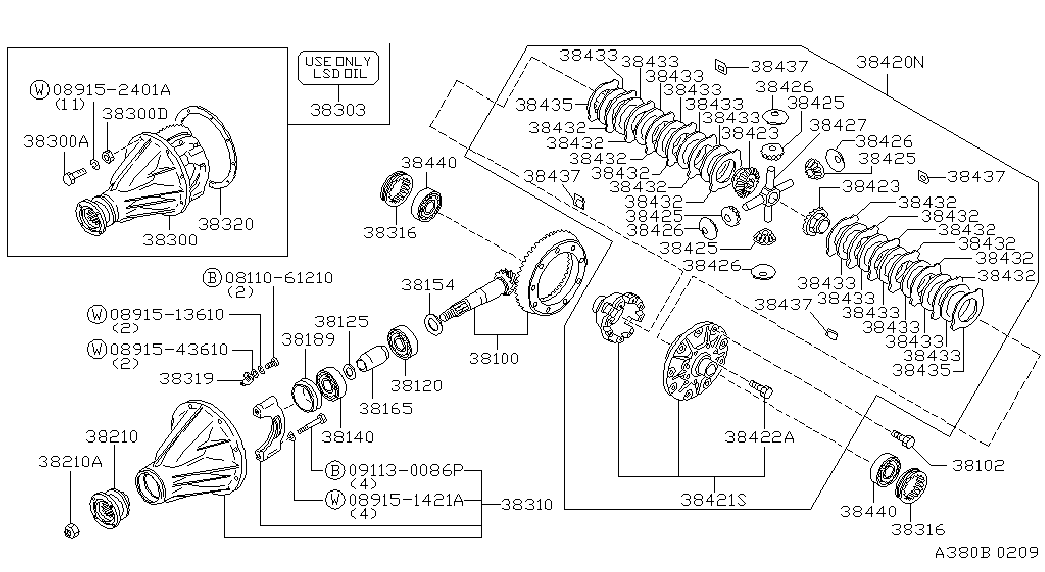 NISSAN 38189C7021 - Simering, diferential aaoparts.ro