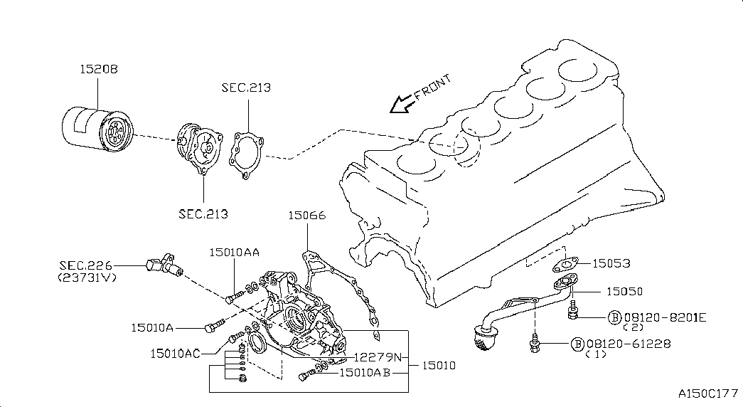 NISSAN 15208-40L02 - Filtru ulei aaoparts.ro