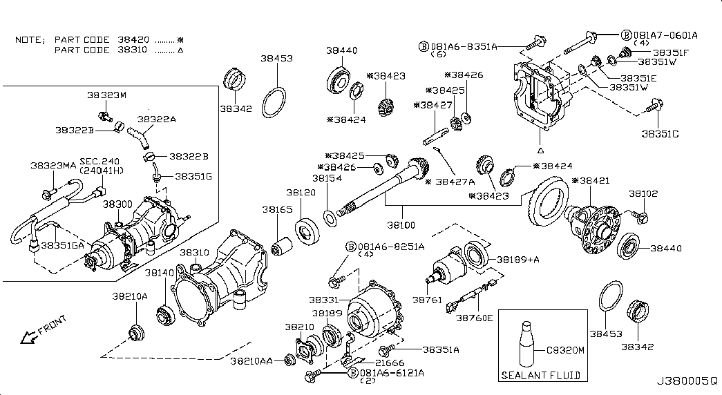 NISSAN 38342-4N500 - Simering, diferential aaoparts.ro