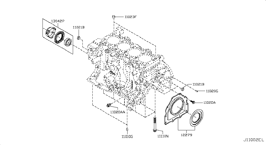 NISSAN 12279-00Q0F - Simering, arbore cotit aaoparts.ro