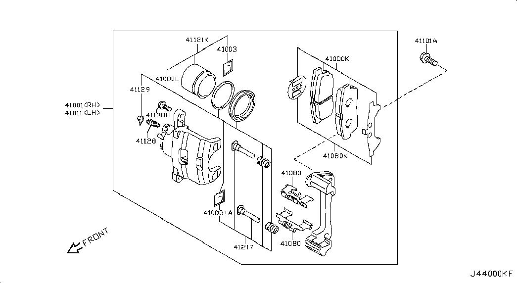 Infiniti 410604A00B - Set placute frana,frana disc aaoparts.ro