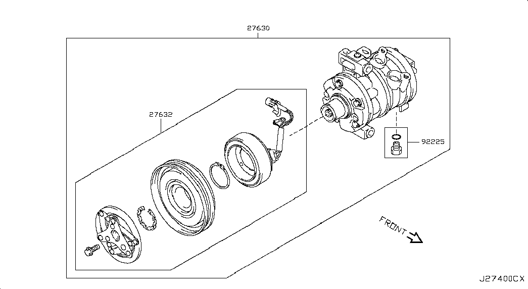 NISSAN 27630-4A00G - Compresor, climatizare aaoparts.ro