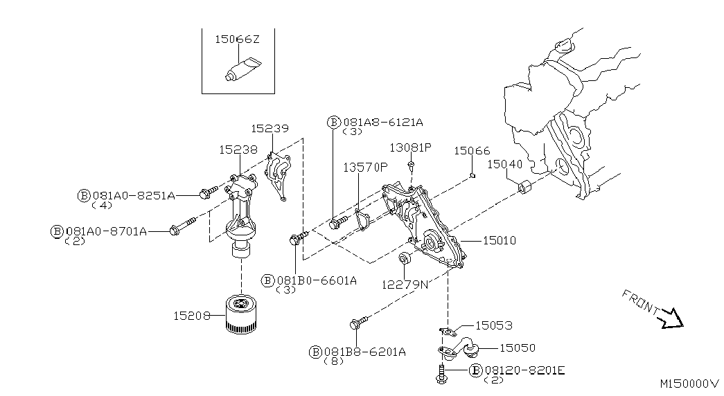 NISSAN 15208-BN300 - Filtru ulei aaoparts.ro