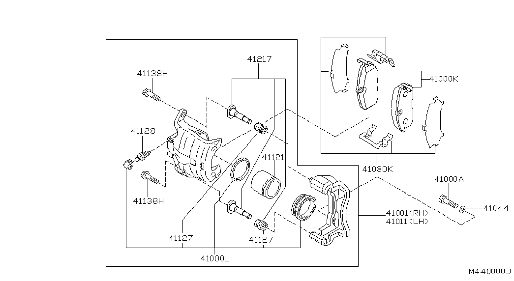 NISSAN 41060-AV126 - Set placute frana,frana disc aaoparts.ro