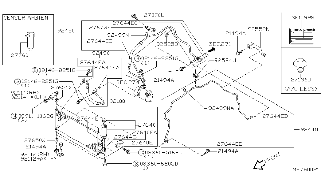 NISSAN 92131-BM405 - Uscator,aer conditionat aaoparts.ro