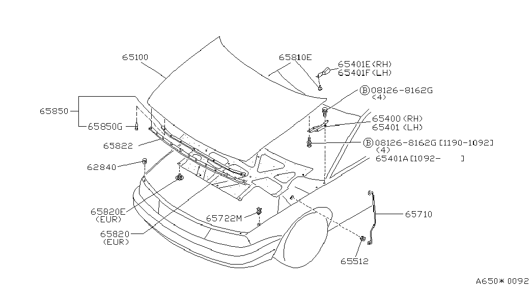 NISSAN 65822-01M00 - Tampon,compartiment motor aaoparts.ro