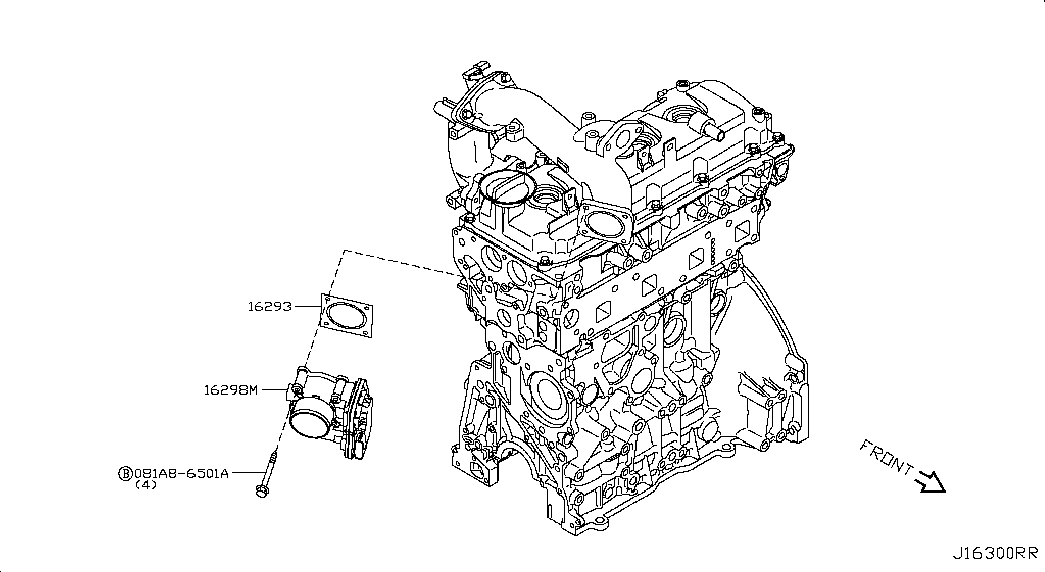 NISSAN 16175-ES60A - Garnitura, Carcasa galerie admisie aaoparts.ro