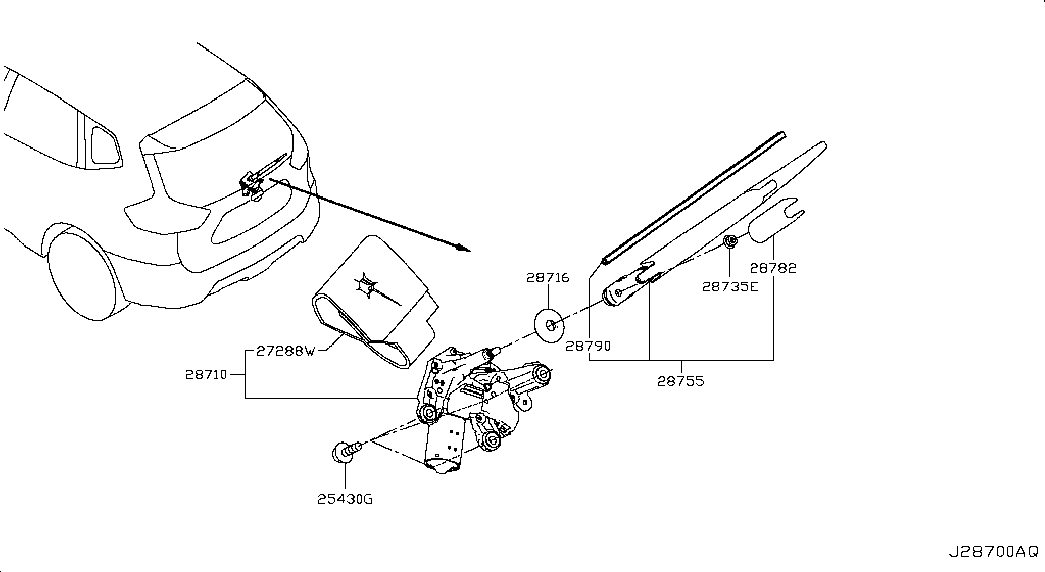 NISSAN 28790JE20A - Lamela stergator aaoparts.ro