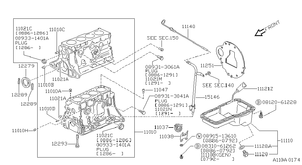 NISSAN 12279-R4601 - Simering, arbore cotit aaoparts.ro