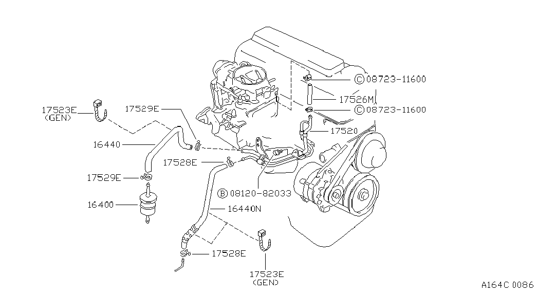 NISSAN 16400-V2700 - Filtru combustibil aaoparts.ro