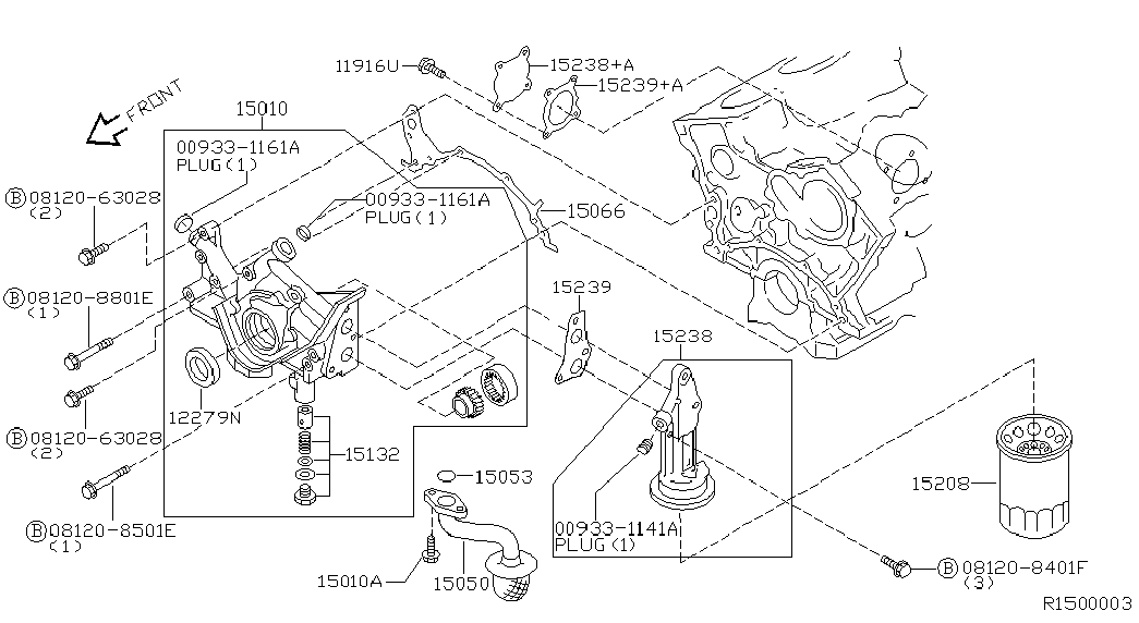 Infiniti 15208-7B000 - Filtru ulei aaoparts.ro