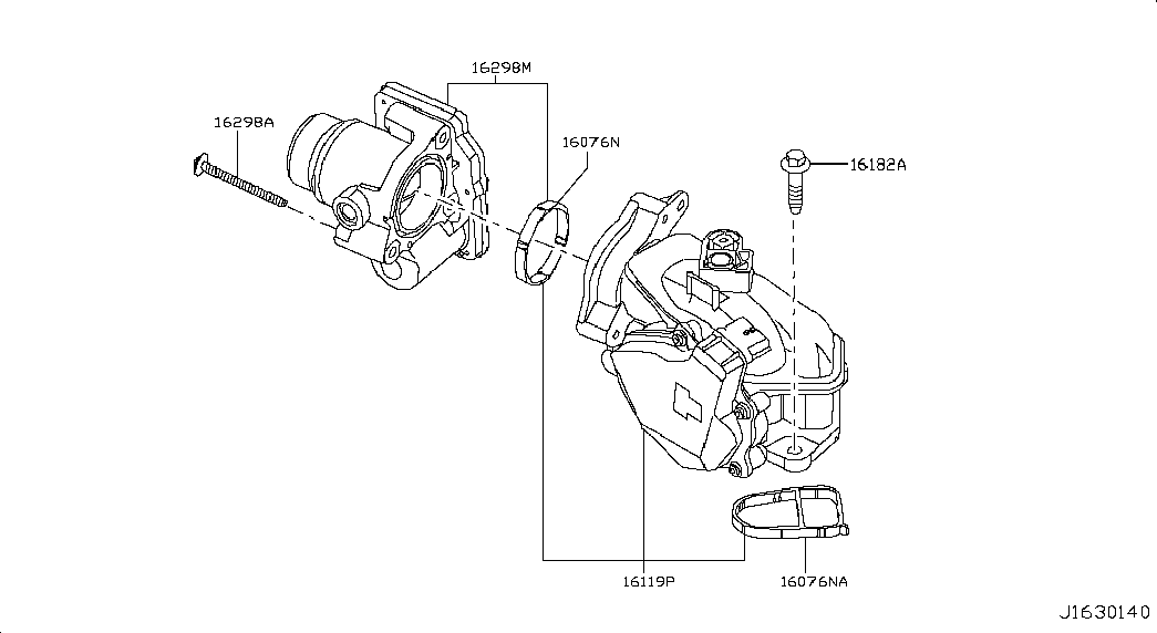 NISSAN 16076-00QAA - Garnitura, Carcasa galerie admisie aaoparts.ro