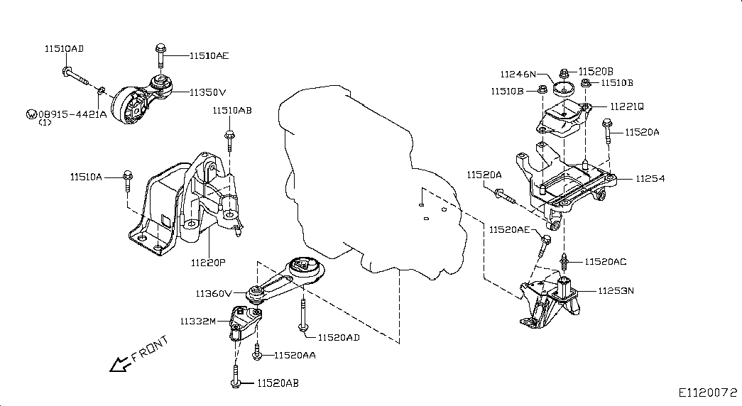 Japanparts RU-1282 - Suport motor aaoparts.ro