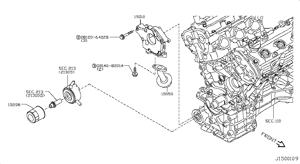 Infiniti 1520865F0D - Filtru ulei aaoparts.ro