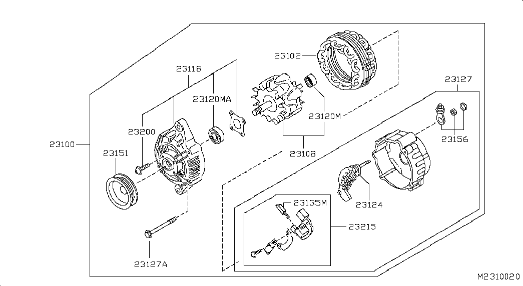 NISSAN 23100-EB31B - Generator / Alternator aaoparts.ro