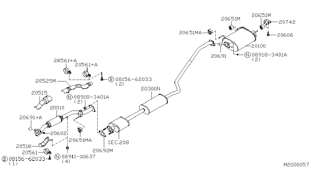 NISSAN 20651-BM410 - Cuzinet, stabilizator aaoparts.ro