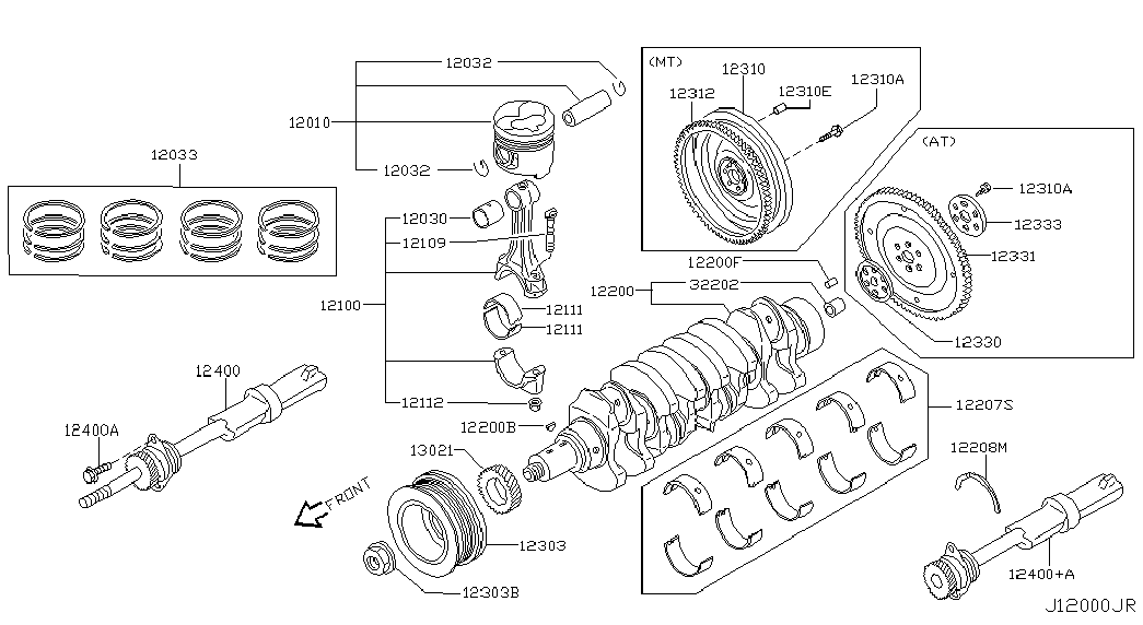 NISSAN 12111-2W200 - Cuzineti biela aaoparts.ro