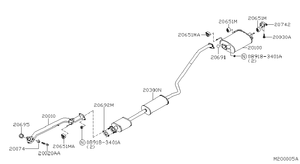NISSAN 20651-BM410 - Cuzinet, stabilizator aaoparts.ro