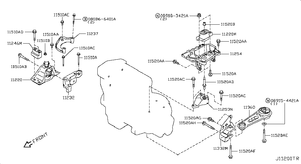 NISSAN 11360-ED000 - Suport motor aaoparts.ro