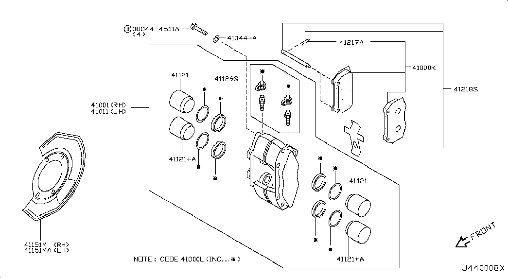 NISSAN D10F0CD028 - Set placute frana,frana disc aaoparts.ro