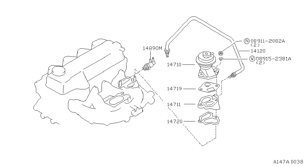 NISSAN 14719W0401 - Garnitura termostat aaoparts.ro