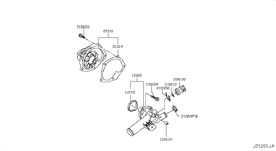 NISSAN 11060-00Q02 - Termostat,lichid racire aaoparts.ro