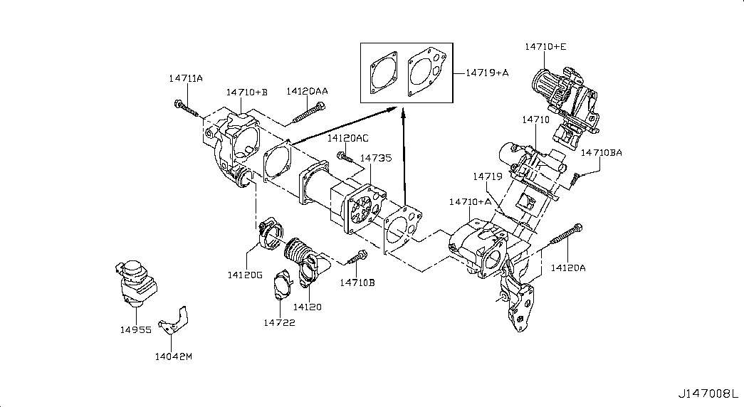 NISSAN 14956-00QAL - Convertizor presiune, galerie admisie aaoparts.ro