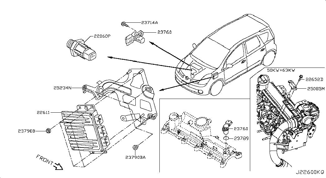 NISSAN 23760-00QAD - Senzor impulsuri, arbore cotit aaoparts.ro