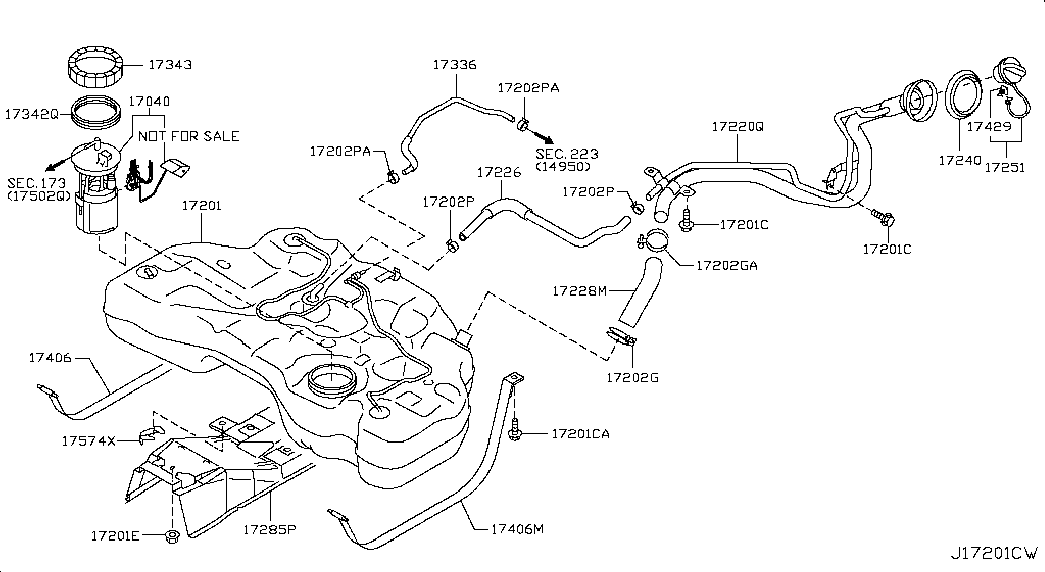 Nissan (Dongfeng) 17040-JN00A - Filtru combustibil aaoparts.ro