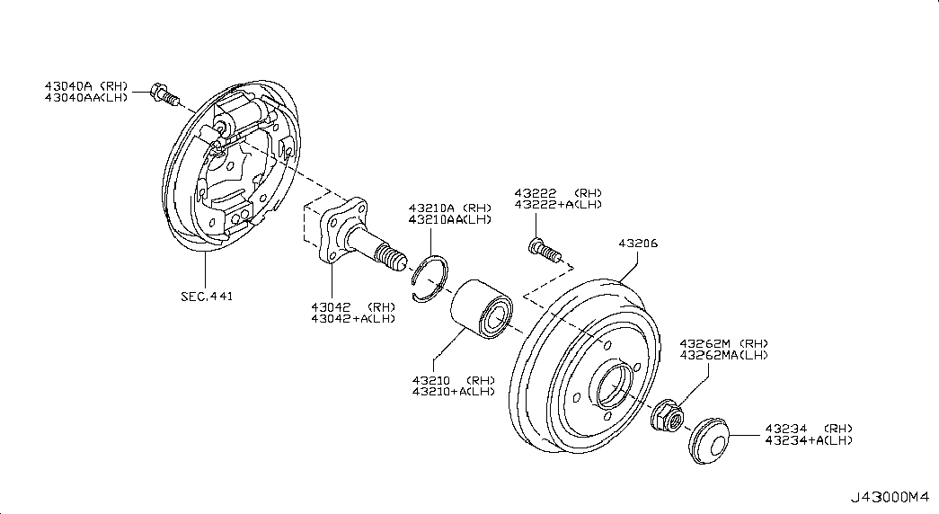 NISSAN 432621HA1A - Piulita ax, planetara aaoparts.ro