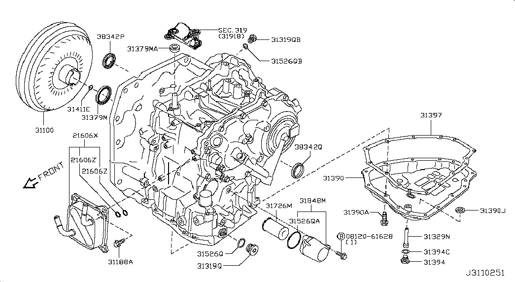 RENAULT 38342-8E000 - Simering, transmisie automata aaoparts.ro